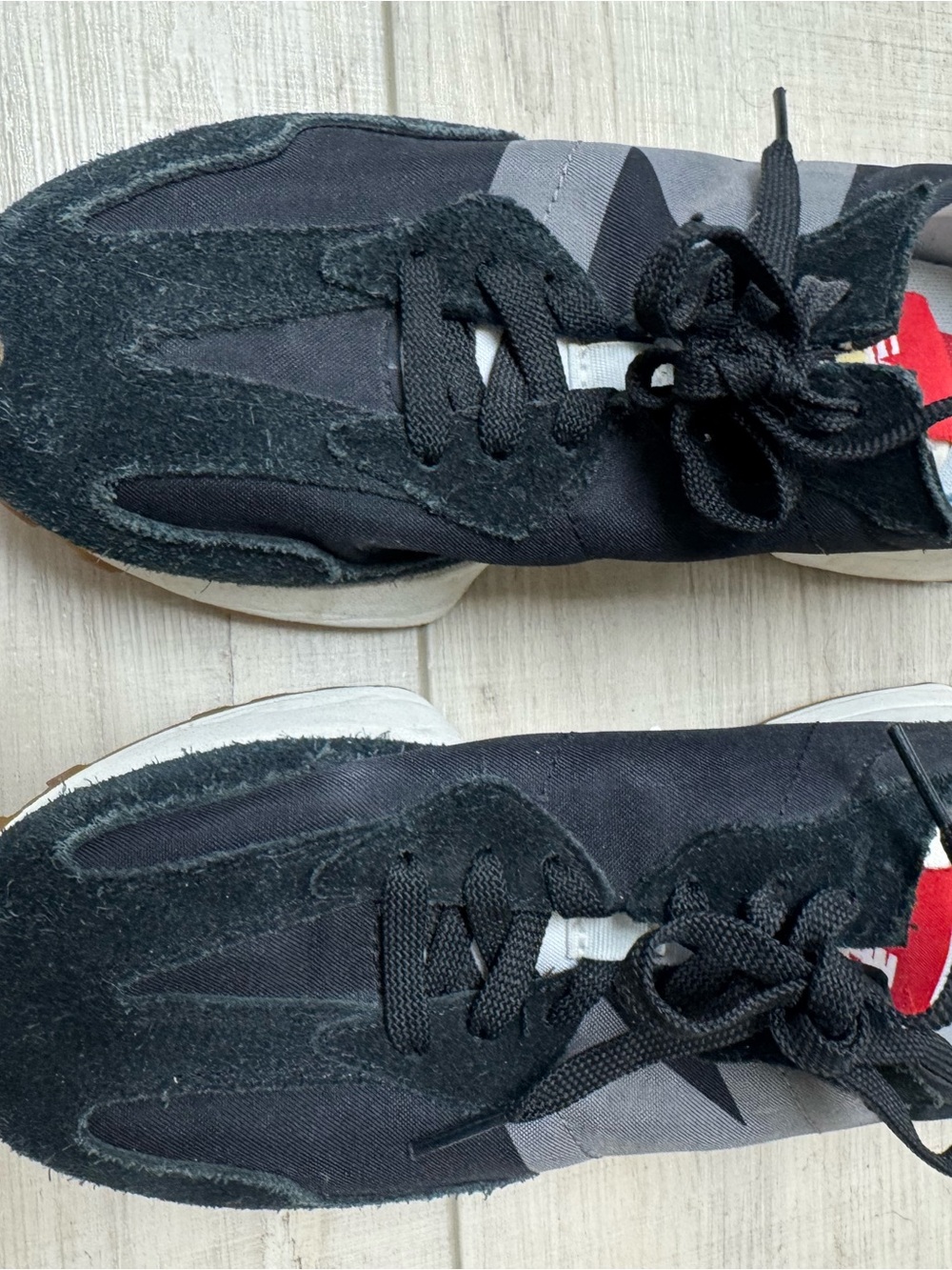 New Balance Black and White 327 Sneakers